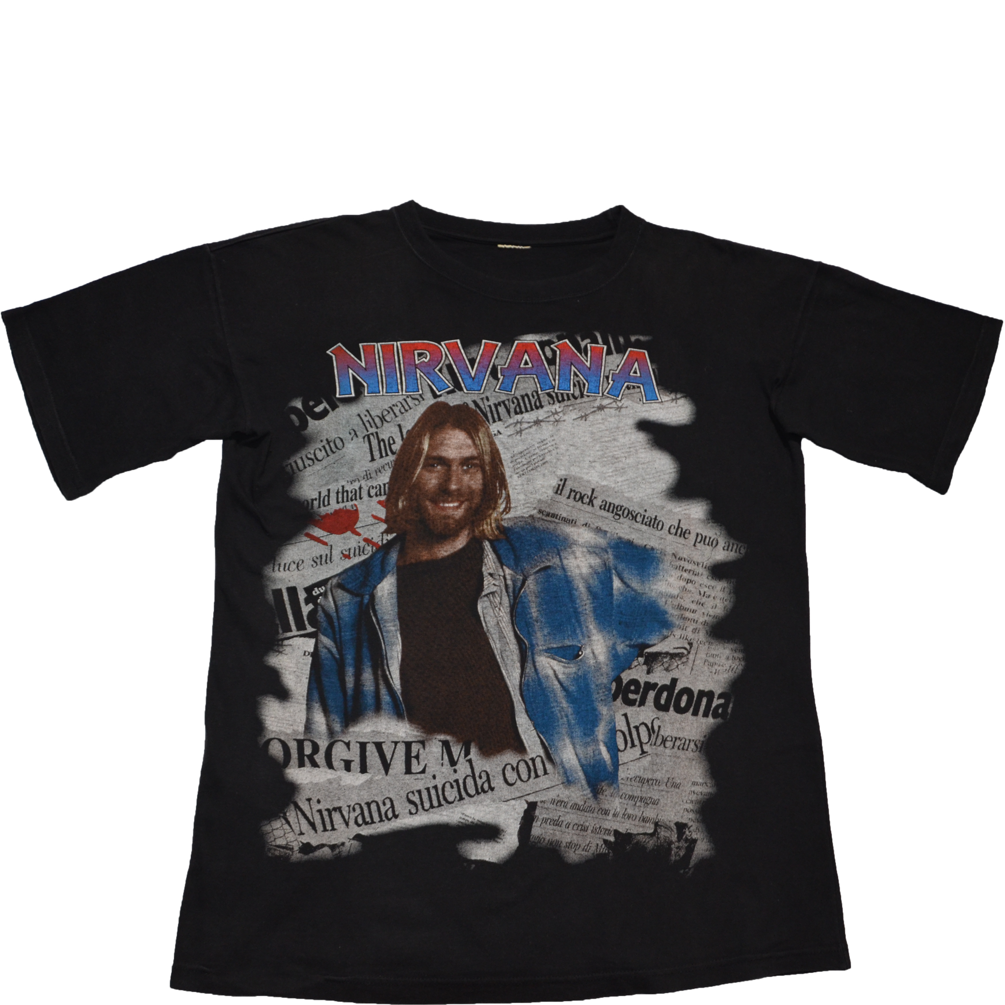 '90S NIRVANA "NEWSPAPER" - XL/XXL - Nostalgic Appreciation