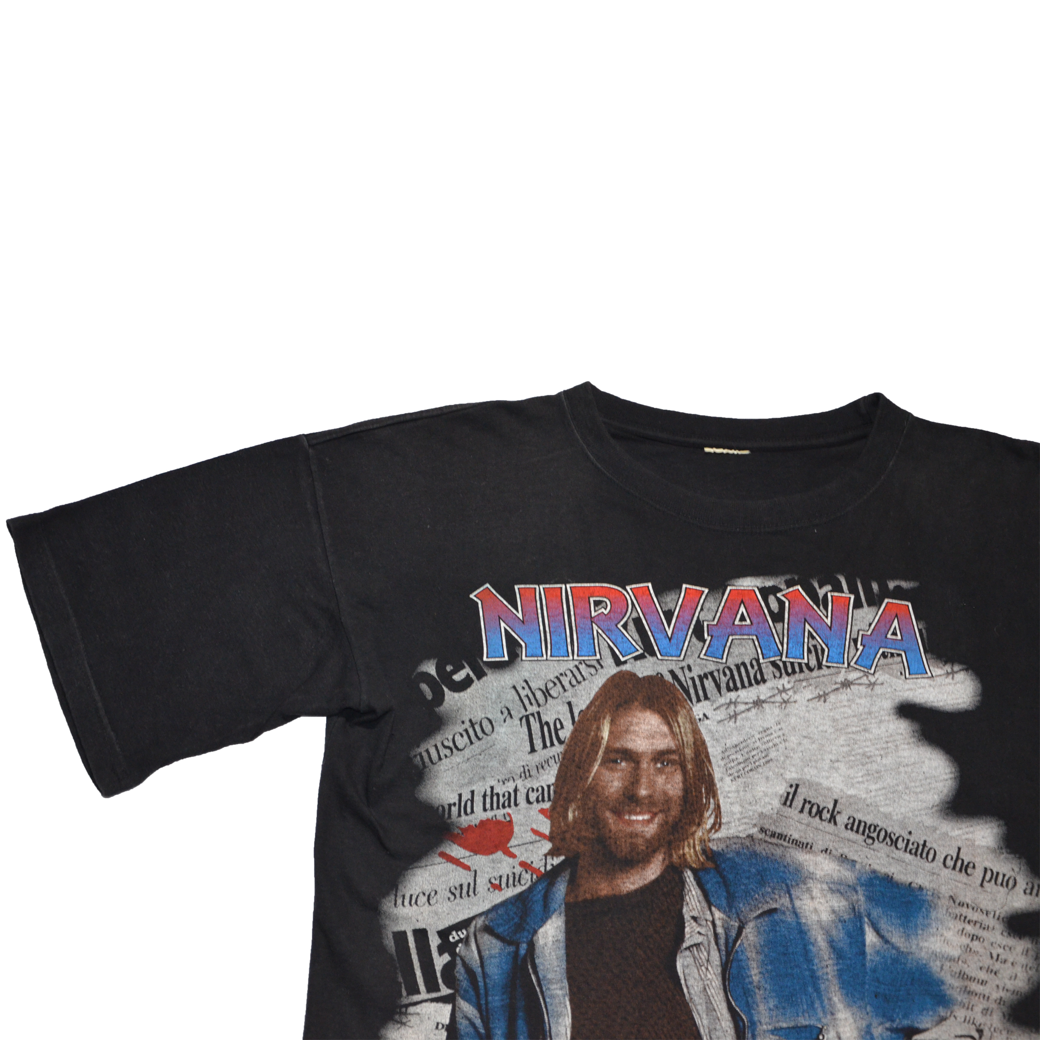 '90S NIRVANA "NEWSPAPER" - XL/XXL - Nostalgic Appreciation