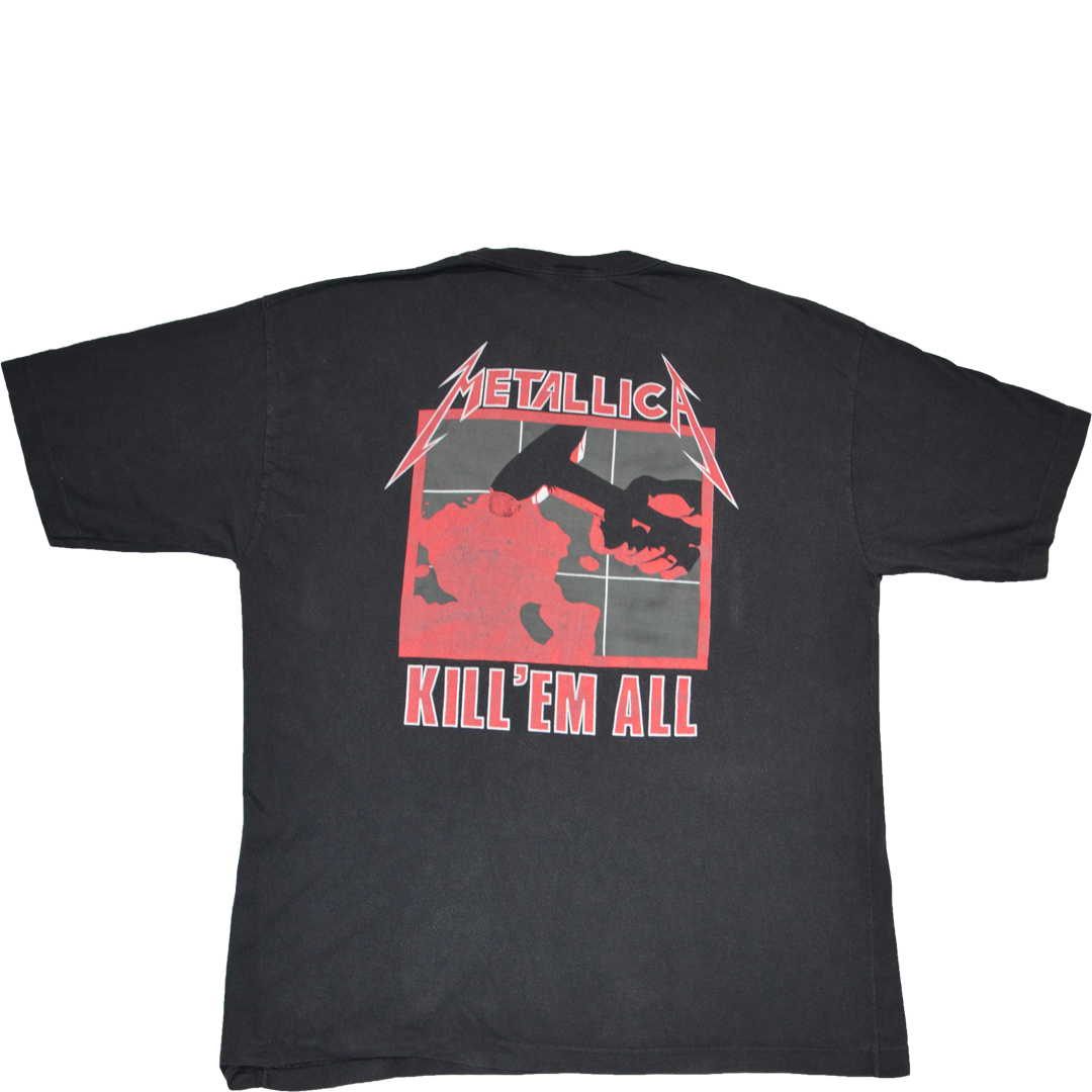 1989 METALLICA "RIDE THE LIGHTNING/KILL 'EM ALL" - XL - Nostalgic Appreciation